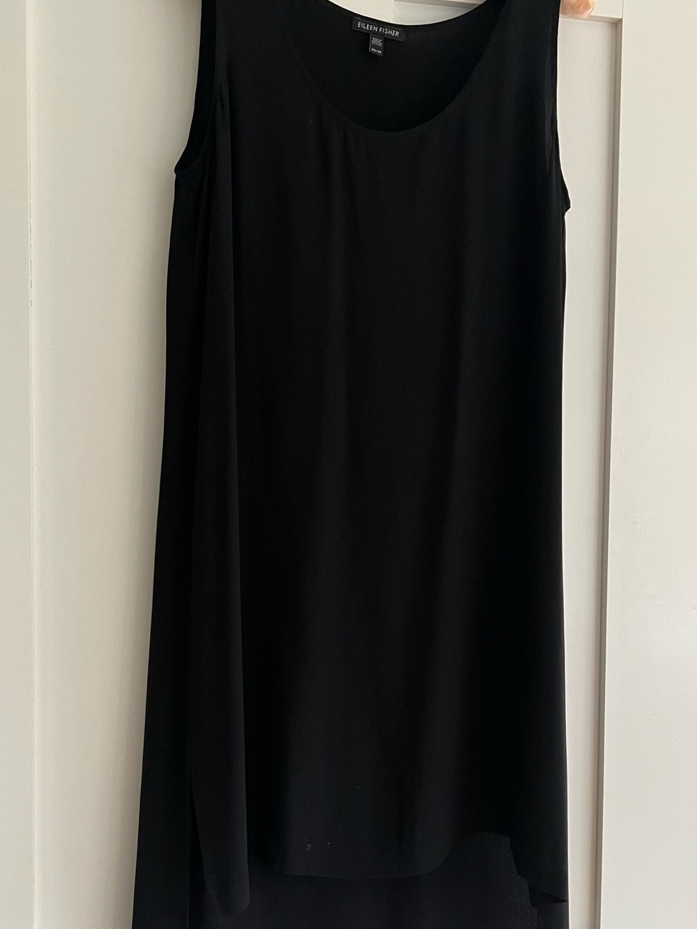 Eileen Fisher Black Sleeveless Scoop-Neck Dress